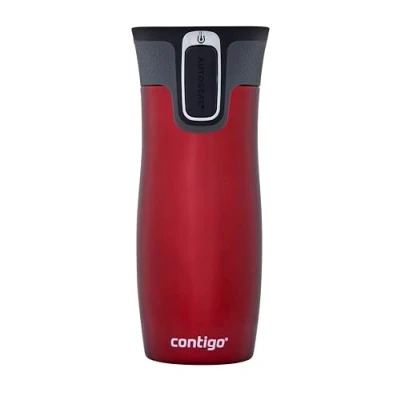 Image de Contigo West Loop Autoseal mug Isotherme, Isolant en INOX, à café emporter, sans BPA, de Voyage étanche avec Couvercle Easy Clean, Garde Les Boissons Chaudes Jusqu’à 5h, 470 ML