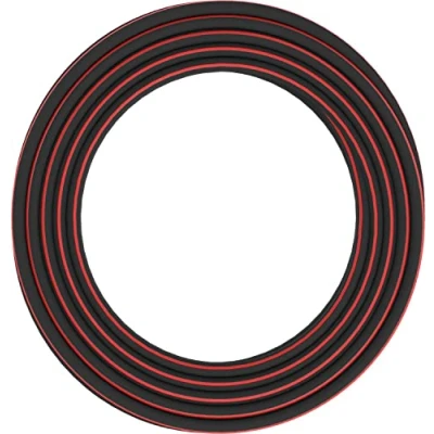 Image de Fiskars Tuyau d&#039;Arrosage M L, Taille universelle, Protection contre UV, Testé sous Pression, Résistance à la torsion niveau 3 (sur 5), 25 m, Ø 1,9 cm (3/4&#039;&#039;), 5 kg, noir/rouge, 1027100