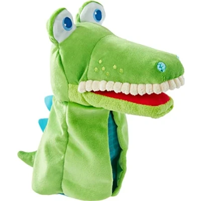 Image de HABA Marionnette Croco Mangetout Jeux de rôle 18 mois et plus 306255, Vert