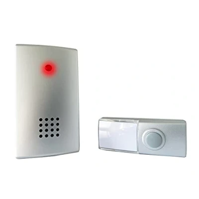Image de Sonnette sans fil HEIDEMANN 70803 set complet 100 m argent 8 mélodies 256 fréquences programmables
