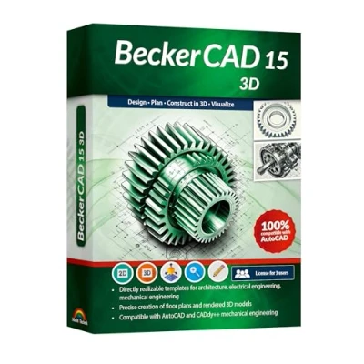Image de BeckerCAD 14 3D CAD software compatible with AutoCAD and Windows 11, 10, 8 7 for home design, architecture, engineering more