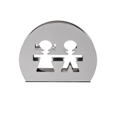 Image de Alessi Akk51 Girotondo Porte serviettes en Papier Acier Inoxydable 18/10 Brillant, Grise
