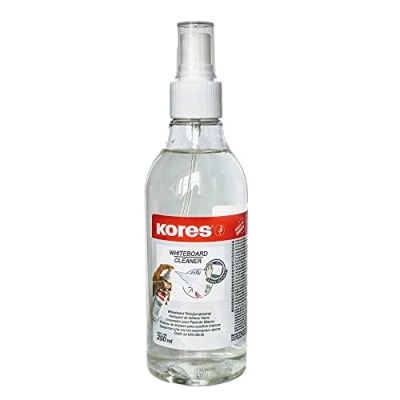 Image de Kores Spray Nettoyant pour Tableau Blanc l&#039;École, le Bureau et la Maison, Effaçable à Sec, Respectueux de l&#039;Environnement, Paquet 1 x 250ml