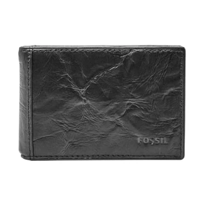 Image de Fossil Portemonnaie pour homme Neel, cuir Bifold noir 10.16 cm L x 1.27 6.99 H ML3887001