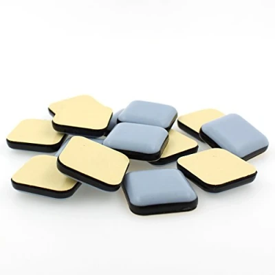 Image de Lifeswonderful Patins en Téflon PTFE pour Meubles Carrés Autocollants Différentes Tailles et Quantités Disponibles (30mm, Qté 16)