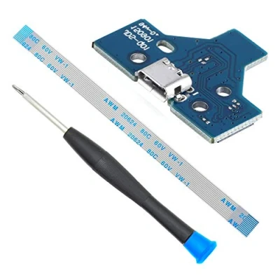 Image de MMOBIEL Remplacement du Port de Charge pour Le modèle Dualshock 4 la Manette Playstation PS4 : JDS 001 12 Pin Flex Cable INCL (+) Screwdriver