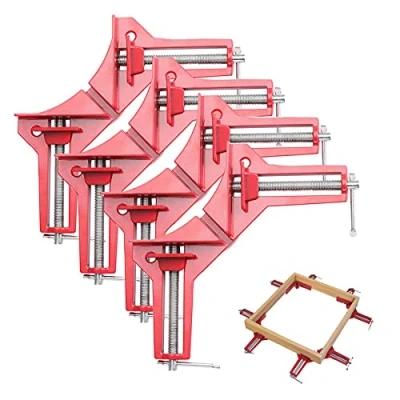 Image de Fippy 4 pièces Pince à Angle Droit 90 Degrés, Serre Joint Etau D&#039;Angle Reglable Bois Ensemble Pour Cadre Multi Photo Wedge Menuiserie Soudure