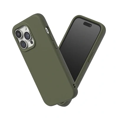 Image de RhinoShield Coque Compatible avec [iPhone 14 Pro] SolidSuit Fine Technologie d&#039;absorption des Chocs et Finition Premium Matte Vert algue