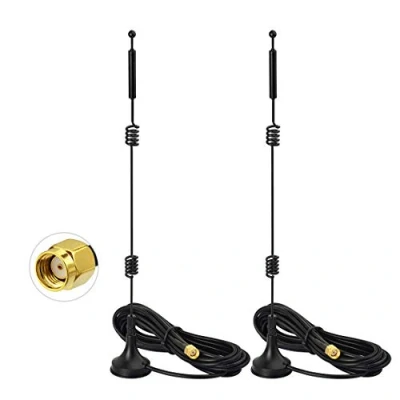 Image de Bingfu Antenne WiFi 9dBi MIMO RP SMA Bi Bande 2.4GHz 5.8GHz Longue Portée Filaire Omnidirectionnelle pour TP Link ASUS Linksys D Fenvi Amplificateur Routeur Caméra PCIE Carte Réseau Sans Fil
