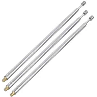 Image de FYOBOT Antenne telescopique 3 x 43.5cm de Long 4 Sections Telecommande RC d&#039;argent