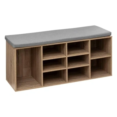 Image de 5 five simply smart Meuble Banc à Chaussures x8 Effet chêne Naturel