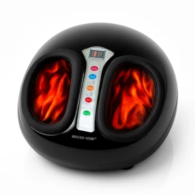 Image de ECODE® Massage pieds avec Chaleur, shiatsu chauffant, : Pressothérapie et Acupression pétrissage profond, Rolling pour la fasciite plantaire, neuropathie, jusqu&#039;à taille 46