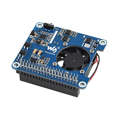 Image de IBest POE Hat for Raspberry Pi 4B 3B+,802.3af/at Compliant,Power Over Ethernet (C) Expansion Board 3B+ 4B,with Cooling Fan and Heatsink