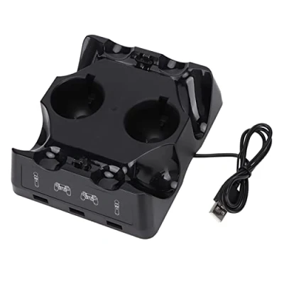 Image de Manette Ps4 Chargeur, Support PS4, Chargeur Dock Controller pour Move Ps4/ps4 Move/ps4 VR Four de Charge